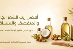 أفضل زيت للشعر الجاف والمتقصف والمتساقط: دليل شامل لاختيار الأنسب مجموعة من أفضل الزيوت الطبيعية للشعر الجاف والمتقصف والمتساقط: زيت الأرغان، جوز الهند، اللوز، الزيتون، والروزماري.