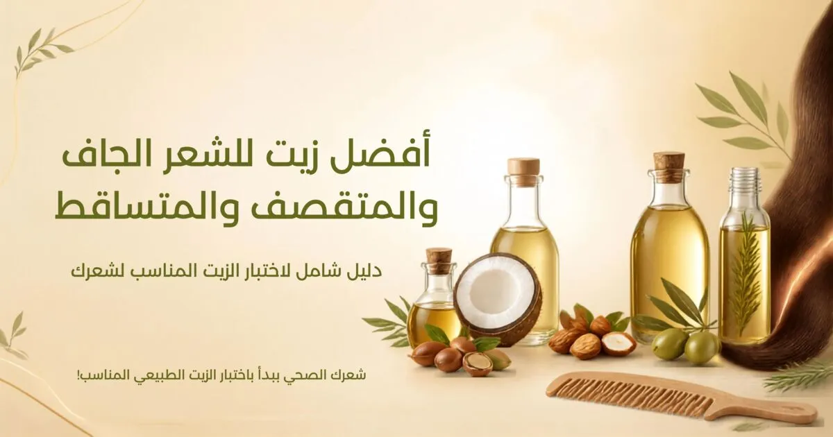 أفضل زيت للشعر الجاف والمتقصف والمتساقط: دليل شامل لاختيار الأنسب