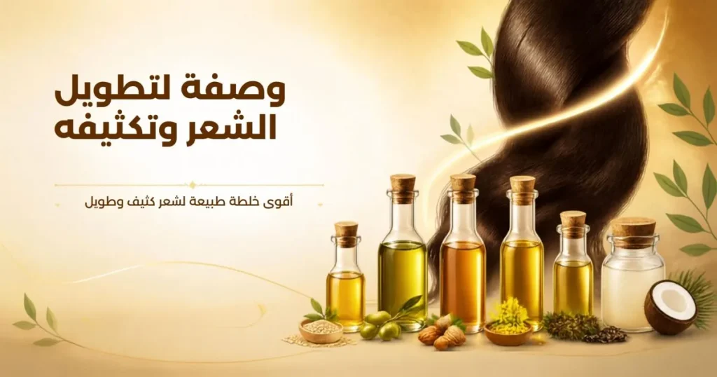 وصفة لتطويل الشعر وتكثيفه | أقوى خلطة طبيعية لشعر كثيف وطويل