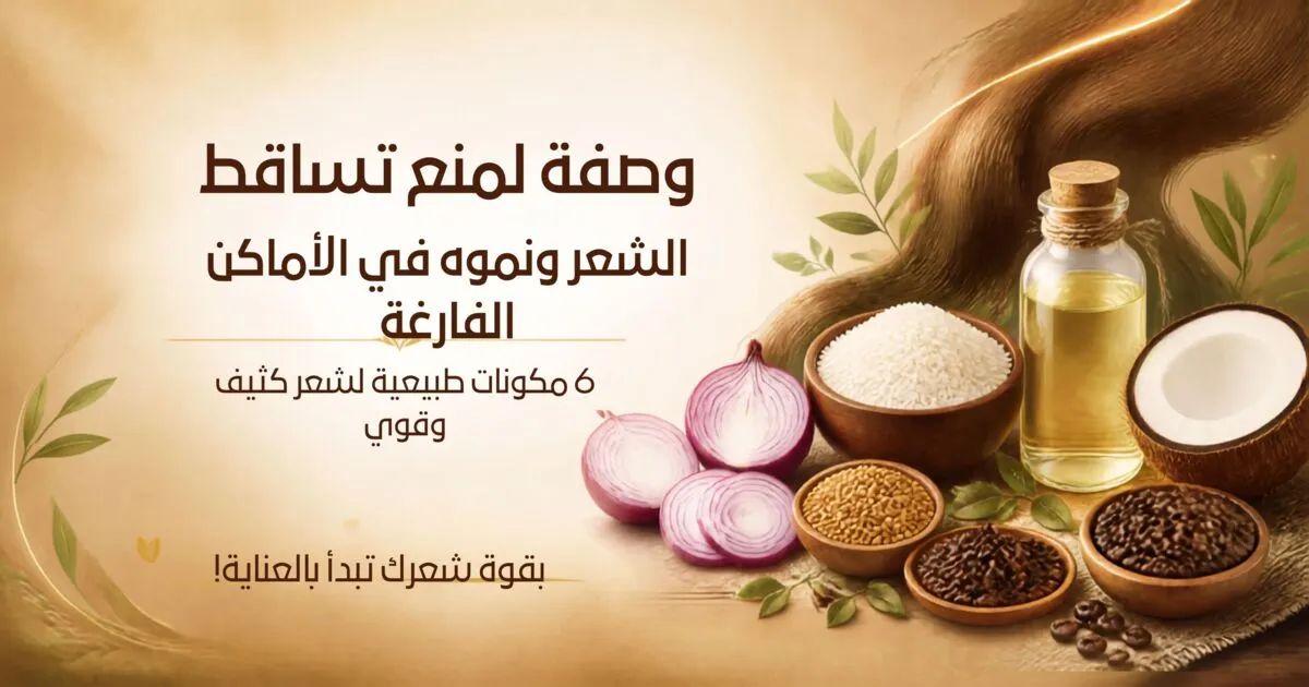5 وصفات طبيعية لمنع تساقط الشعر ونموه في الأماكن الفارغة ثبتت فاعليتها عالميا